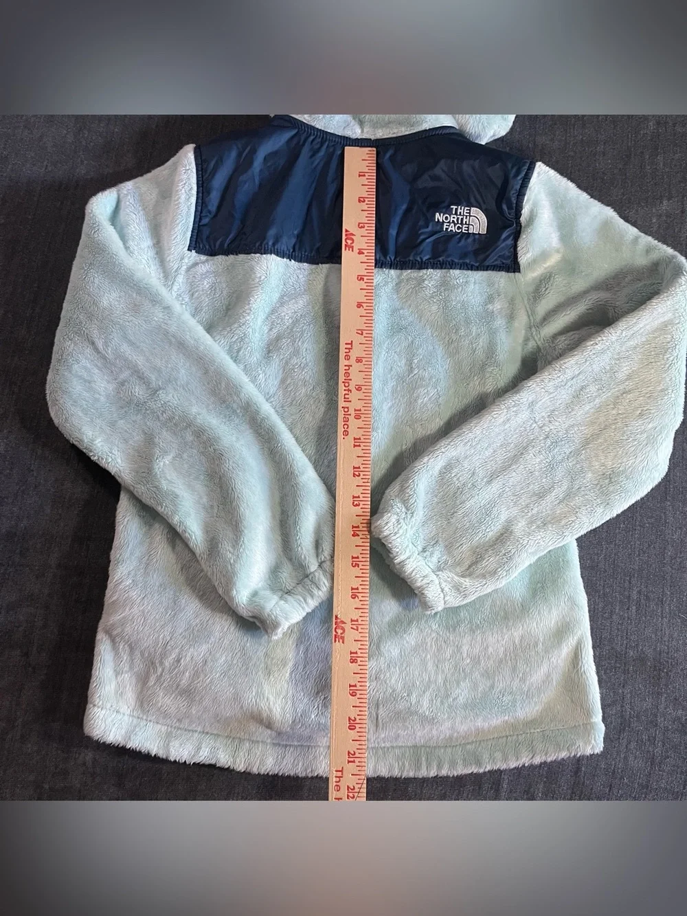 The North Face Fleece Girls Medium 10 Oso Hoodie Jacket Hooded Starlight blue